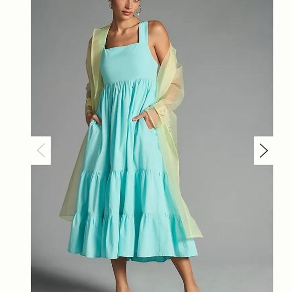 Anthropologie Dresses & Skirts - NWT Anthropologie By Anthropologie Square-Neck Tiered Dress Size M